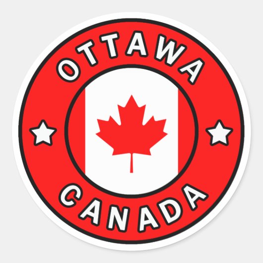 Sticker Rond Ottawa Canada (Devant)