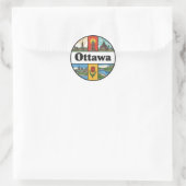 Sticker Rond Ottawa Canada Travel (Sac)