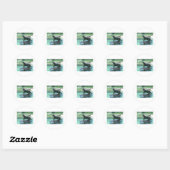 Sticker Rond Otter (Feuille)