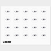 Sticker Rond Otter Angel (Feuille)