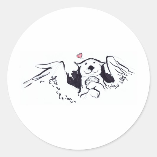 Sticker Rond Otter Angel (Devant)