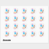Sticker Rond Otter Otterly Awesome Birthday Girl (Feuille)