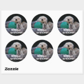Sticker Rond Otterly Extraordinaire Sea Otters (Feuille)