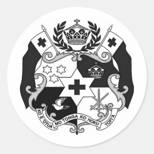 Sticker Rond Otua Mo Tonga Productionz (Devant)