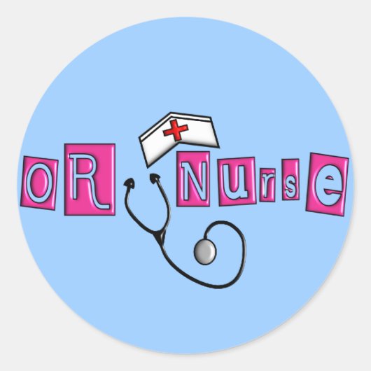 Sticker Rond OU Cadeaux d'infirmière (Devant)