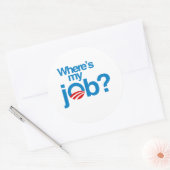 Sticker Rond Où est mon travail ? (Enveloppe)
