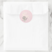 Sticker Rond Où les choses sauvages sont citées - rose (Sac)