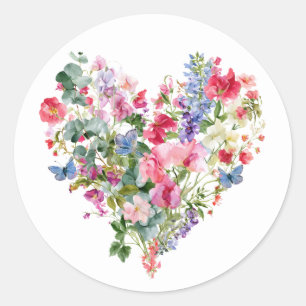 Sticker Rond Où poussent les fleurs sauvages Merci