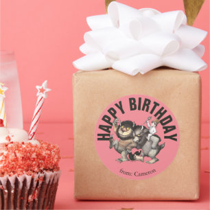 Sticker Rond Où sont les choses sauvages Joyeux anniversaire