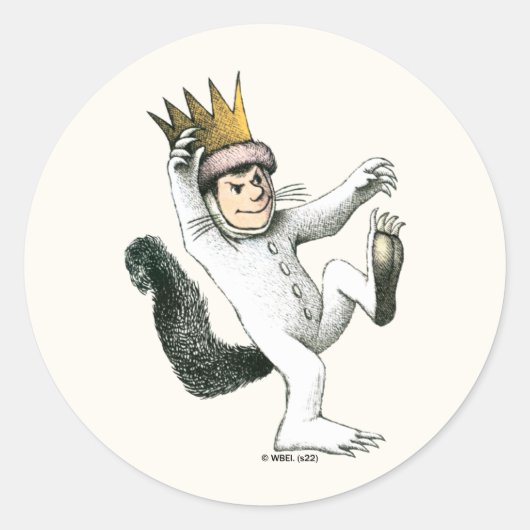 Sticker Rond Où sont les monstres | Max (Devant)