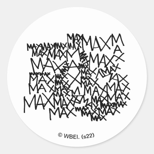 Sticker Rond Où sont les monstres ? | Max à répétition (Devant)