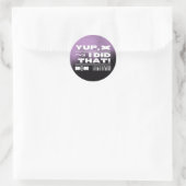 Sticker Rond Ouais j'ai fait ça (Sac)