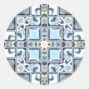 Sticker Rond Oublie-moi pas bleu