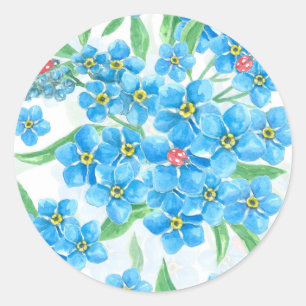 Sticker Rond Oublie-moi pas un motif sans soudure
