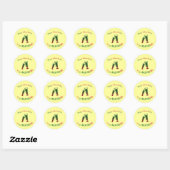 Sticker Rond oublier dasher (Feuille)
