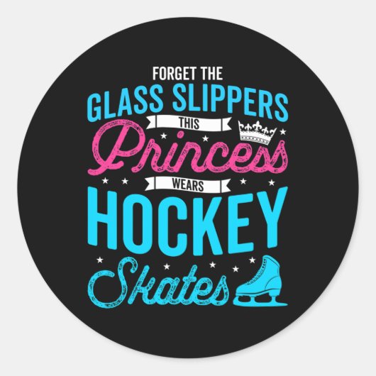 Sticker Rond Oubliez Les Chaussures En Verre Cette Princesse Po (Devant)