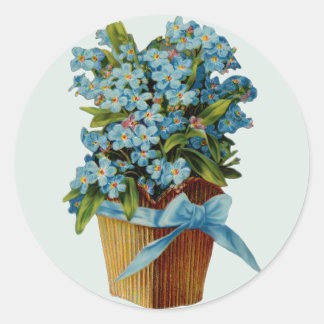 Sticker Rond Oubliez-moi pas les fleurs