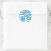 Sticker Rond Oubliez-moi un motif floral sans couture (Sac)