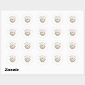 Sticker Rond "Oubliez Que Je Vous Aime" Kawaii Donut (Feuille)