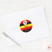 Sticker Rond Ouganda (Enveloppe)