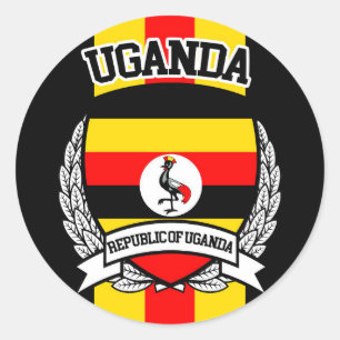 Sticker Rond Ouganda