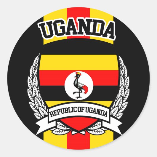 Sticker Rond Ouganda (Devant)