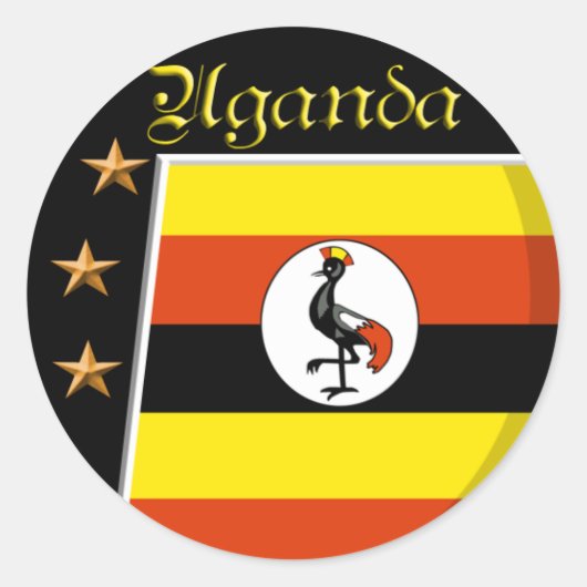 Sticker Rond Ouganda (Devant)