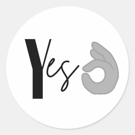 Sticker Rond Oui (Devant)