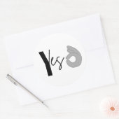 Sticker Rond Oui (Enveloppe)