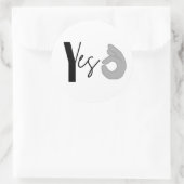 Sticker Rond Oui (Sac)