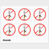 Sticker Rond Oui, fumer (Feuille)