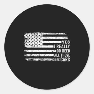 Sticker Rond Oui, j'ai vraiment besoin de tous ces mécaniciens