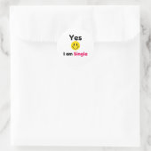 Sticker Rond Oui, je suis une conception unique (Sac)