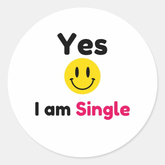 Sticker Rond Oui, je suis une conception unique (Devant)