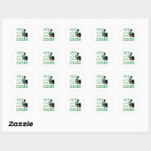 Sticker Rond Oui Les Filles Peuvent Coder Une Programmatrice Fe (Feuille)