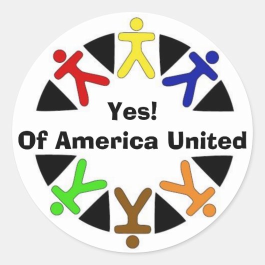 Sticker Rond oui logo, Oui! Of America United (Devant)