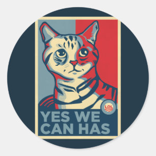 Sticker Rond Oui, nous pouvons avoir