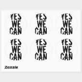 Sticker Rond OUI NOUS POUVONS coller (Feuille)