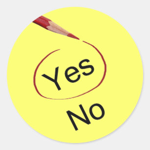 Sticker Rond Oui, pas d'autocollants