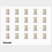 Sticker Rond Oui, vous pouvez (Feuille)