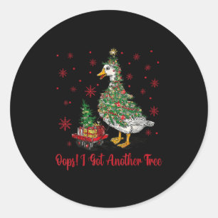Sticker Rond Oups j'ai un autre arbre Joyeux Goosemas Joyeux Ca