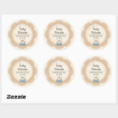 Sticker Rond Our Greatest Adventure Neutral Cute Baby Shower (Feuille)