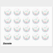 Sticker Rond Our Lovely One Baby Shower (Feuille)
