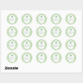 Sticker Rond Our Lucky Charm St Patrick's Baby Shower (Feuille)