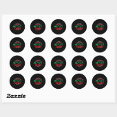 Sticker Rond Our Team Sleighs Christmas Reindeers Santa's Long  (Feuille)