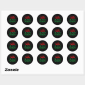 Sticker Rond Our Team Sleighs Christmas Santa Reindeers Office  (Feuille)
