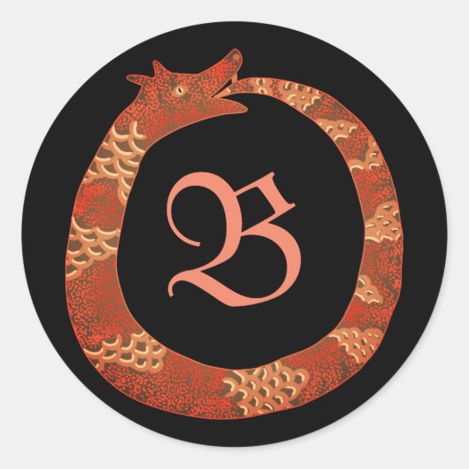 Sticker Rond Ouroboros monogramme (Devant)