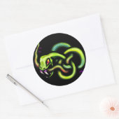 Sticker Rond Ouroboros Snake Celtique noeud (Enveloppe)