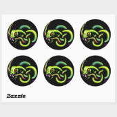 Sticker Rond Ouroboros Snake Celtique noeud (Feuille)