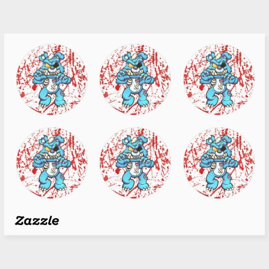 Sticker Rond Ours (Feuille)